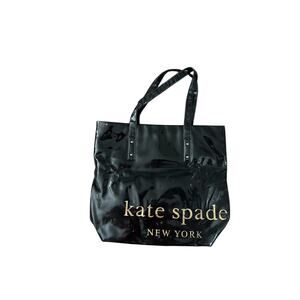 Kate Spade New York Gold Spellout Black Tote Bag